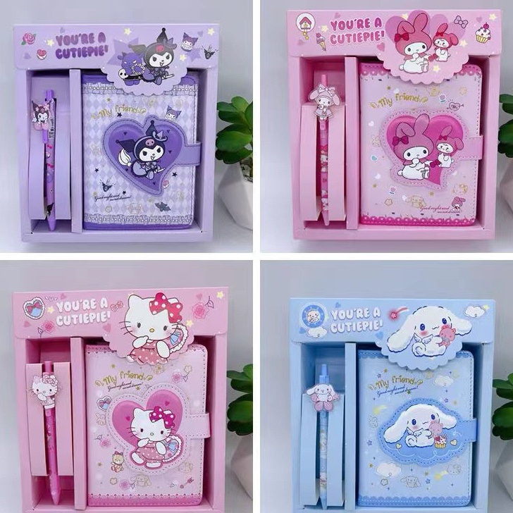 

FG2 Buku Tulis 2in1 Notebook Kuromi Buku Tulis Anak MagnetMemo Pen Kuromi Melody Hello Kitty