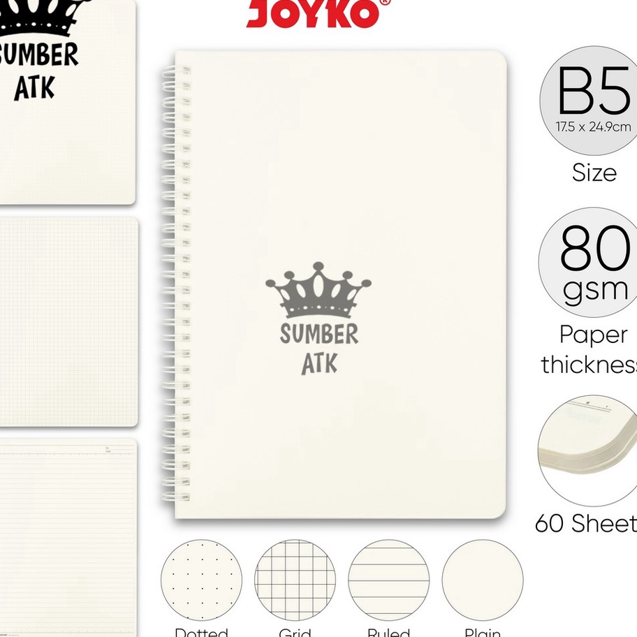 

Super Notebook Diary Agenda Buku Catatan Joyko NB732 B5 6 Lembar Ruled Grid Plain Dotted