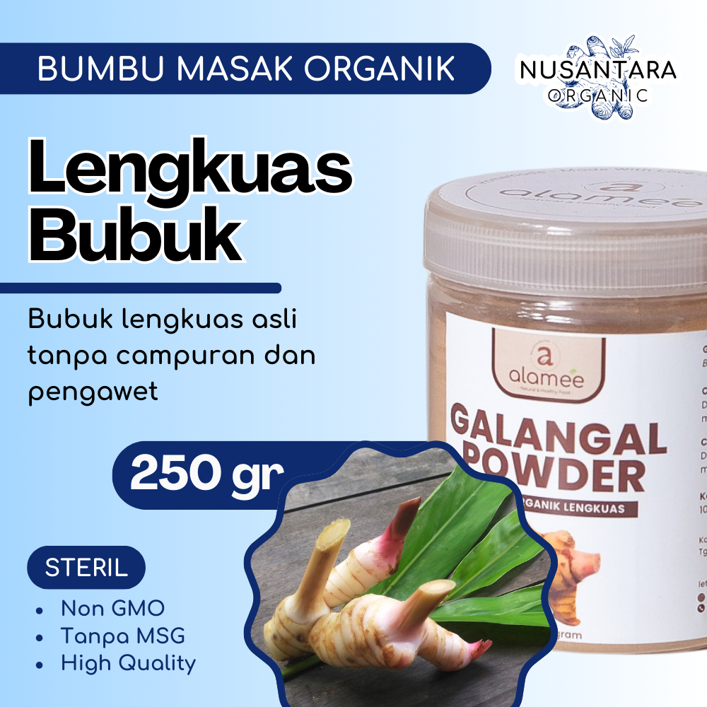 

ALAMEE Bubuk Lengkuas Toples 250 gram Galangal Powder Bumbu Masak Dapur Organik Rempah Rimpang