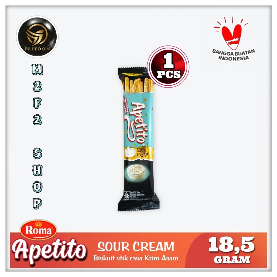 

Roma Apetito Biskuit Stik Renyah & Gurih Sour Cream - 18,5 gr (Kemasan Satuan)