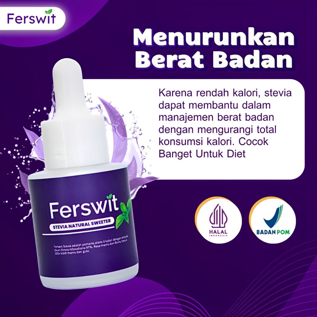 

Ferswit Pemanis Alami Dari Daun Stevia 15ml