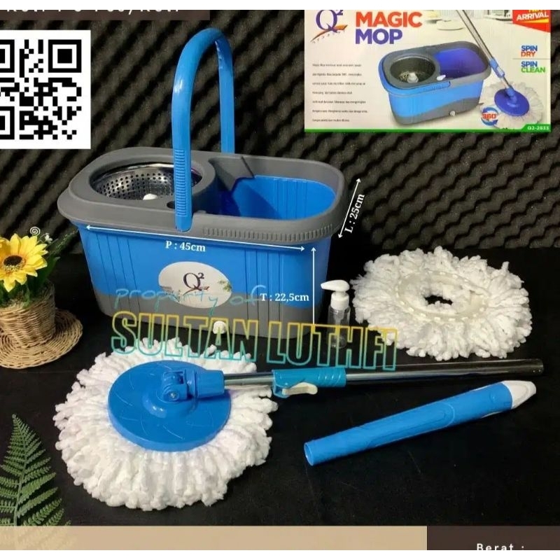 alat pel + ember Q2 spin mop Q2