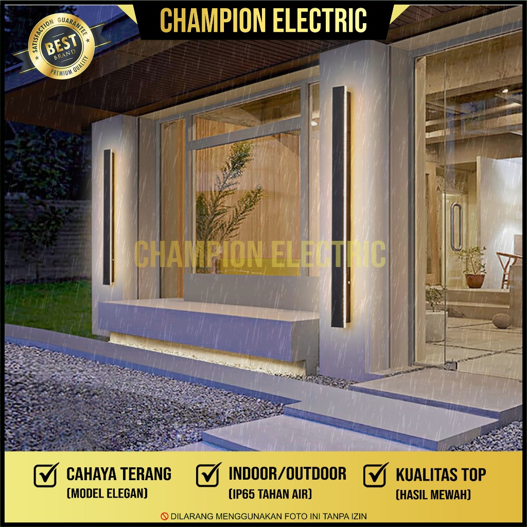 Lampu Dinding Outdoor Waterproof Taman LED Panjang Cafe Dekorasi Rumah
