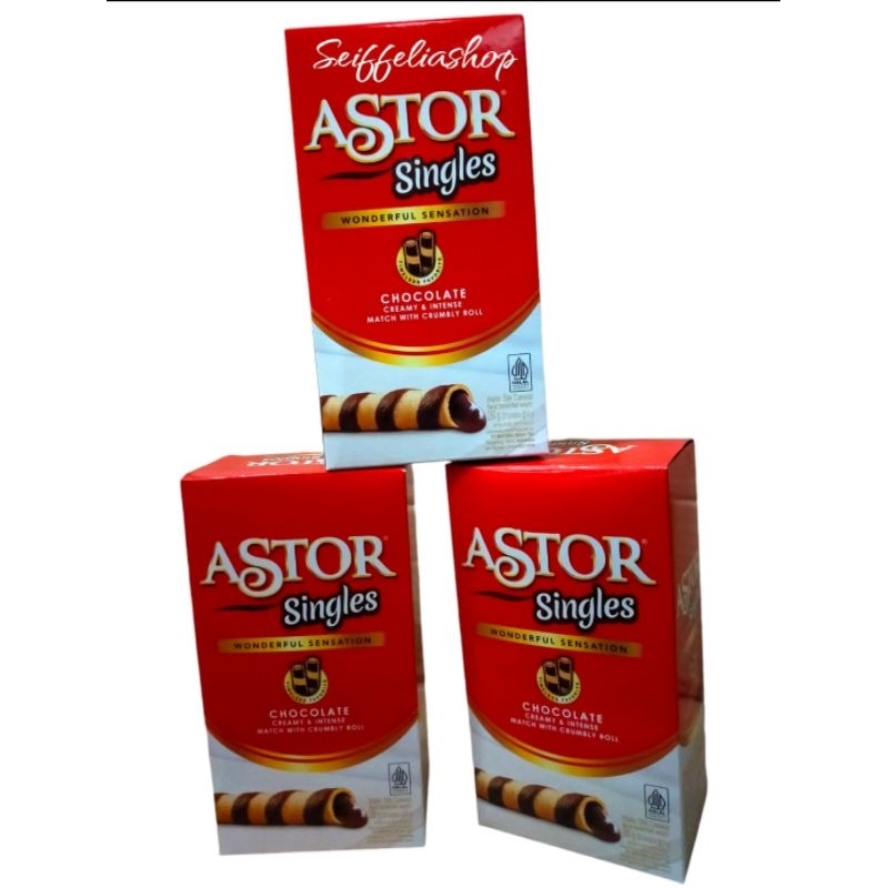 

ASTOR SINGLE Wafer Stick cokelat Box isi 20 pcs @ 14gram