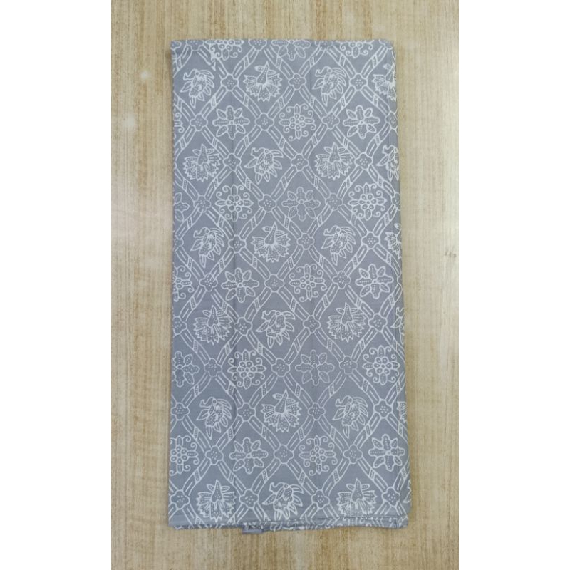 Kain batik Cap Batik Sidomukti batik Handmade abu silver