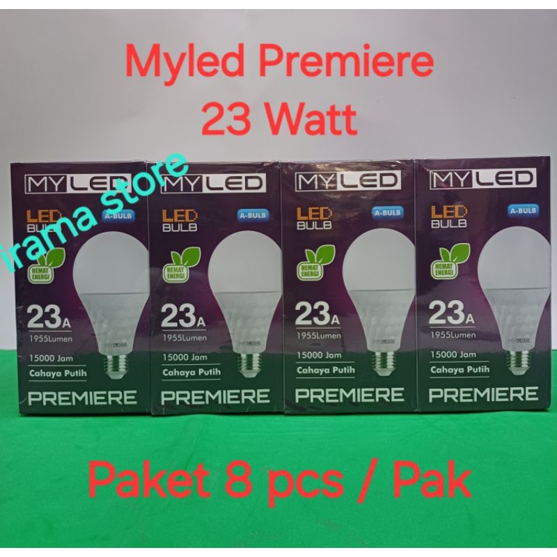 LAMPU LED 23 Watt MY LED BULB PREMIER 23W /  23 Watt Lampu myled premiere / Paket isi 8 Pcs / Pak
