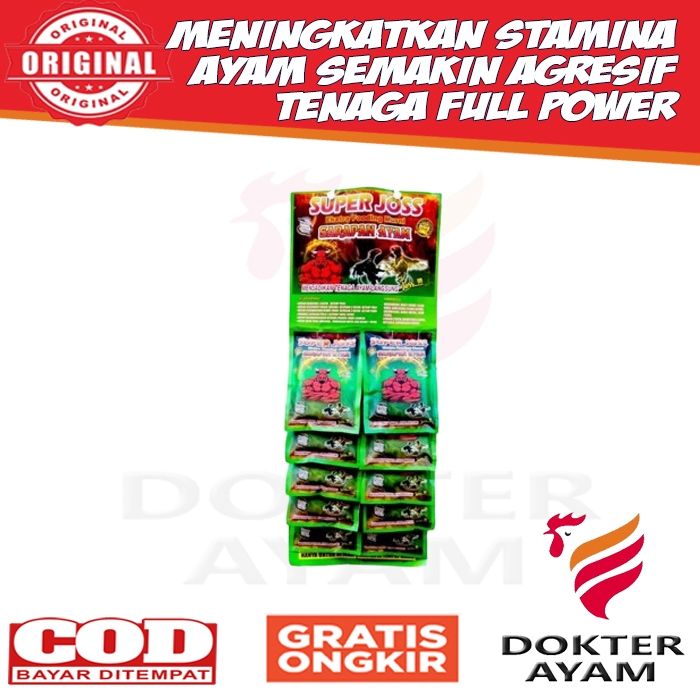SUPER JOSS Extra Fooding Ayam Laga Original Isi 18 Butir