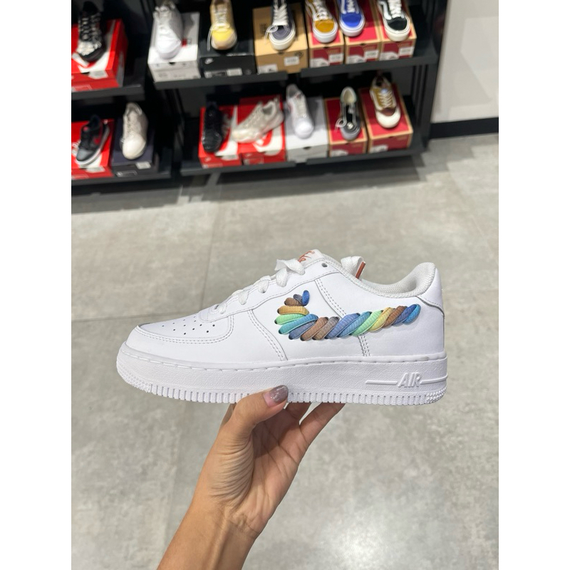 Nike AF1 Rainbow Lace Swoosh