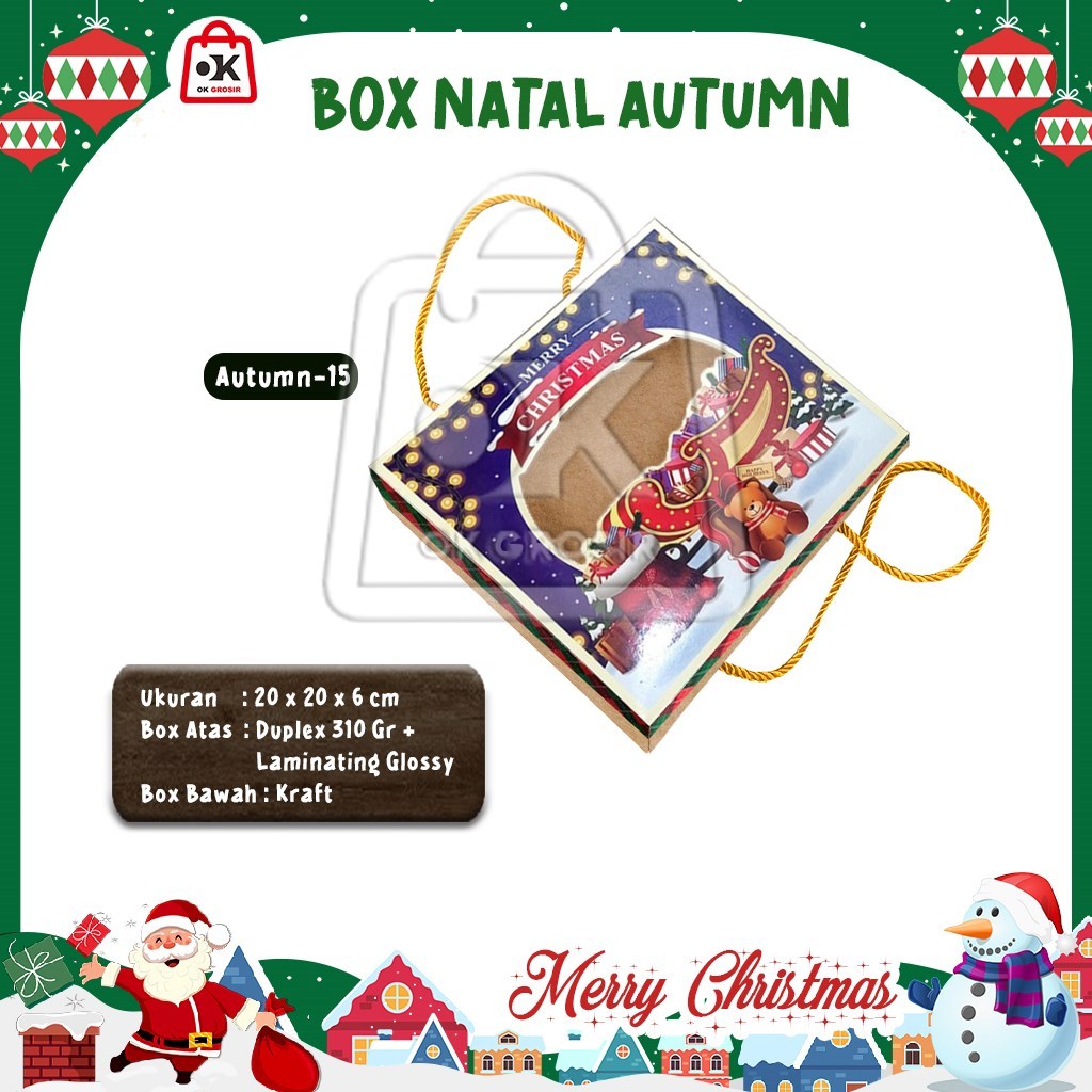 

Box Kue Natal SHEELA / AUTUMN 20x20x6cm / Kado Natal (1pcs)