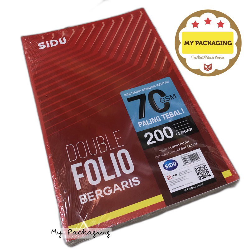 

Kertas Double Folio Bergaris Tebal Halus Rapih Premium mypackaging vplast *[ COD ]*