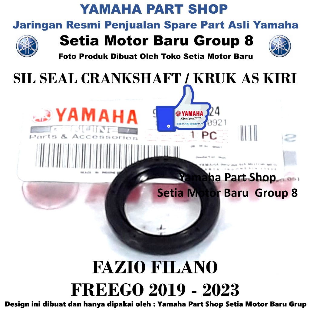 Seal Sil Crankshaft Kruk As Kiri Fazio Filano FreeGo Grand Filano Original Asli Yamaha