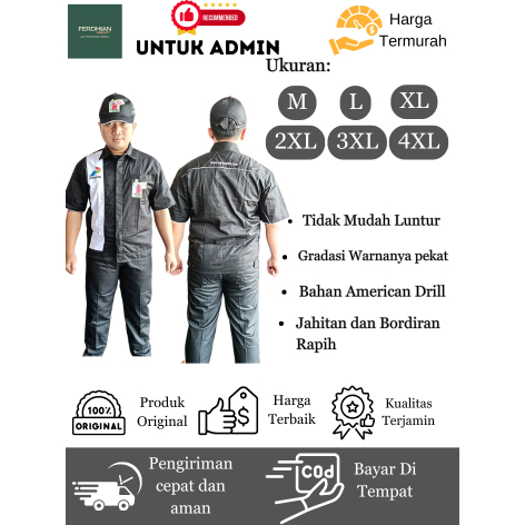 BAJU SERAGAM ADMIN SPBU PERTAMINA - SERAGAM HITAM SPBU PERTAMINA