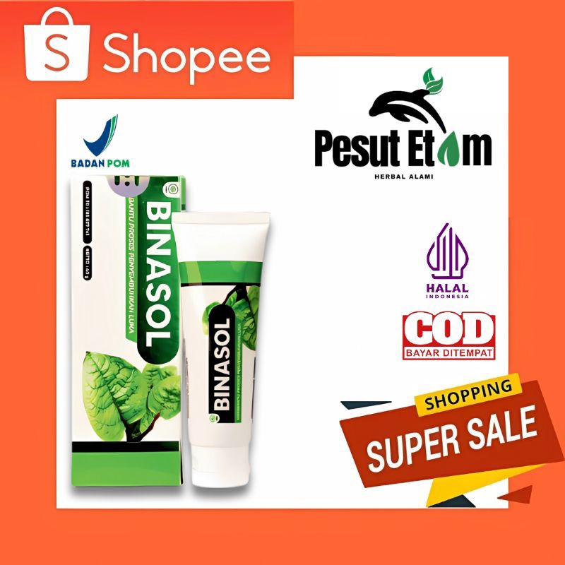 Binasol Gel Ekstra Binahong obat alami kulit luka jerawat gatal gatal kurap kudis bisul