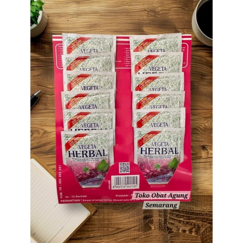 

Vegeta Herbal (1 Renceng Isi 12 Sachet). Minuman Pelancar BAB. Cocok Untuk Menjaga Stabilitas Berat Badan