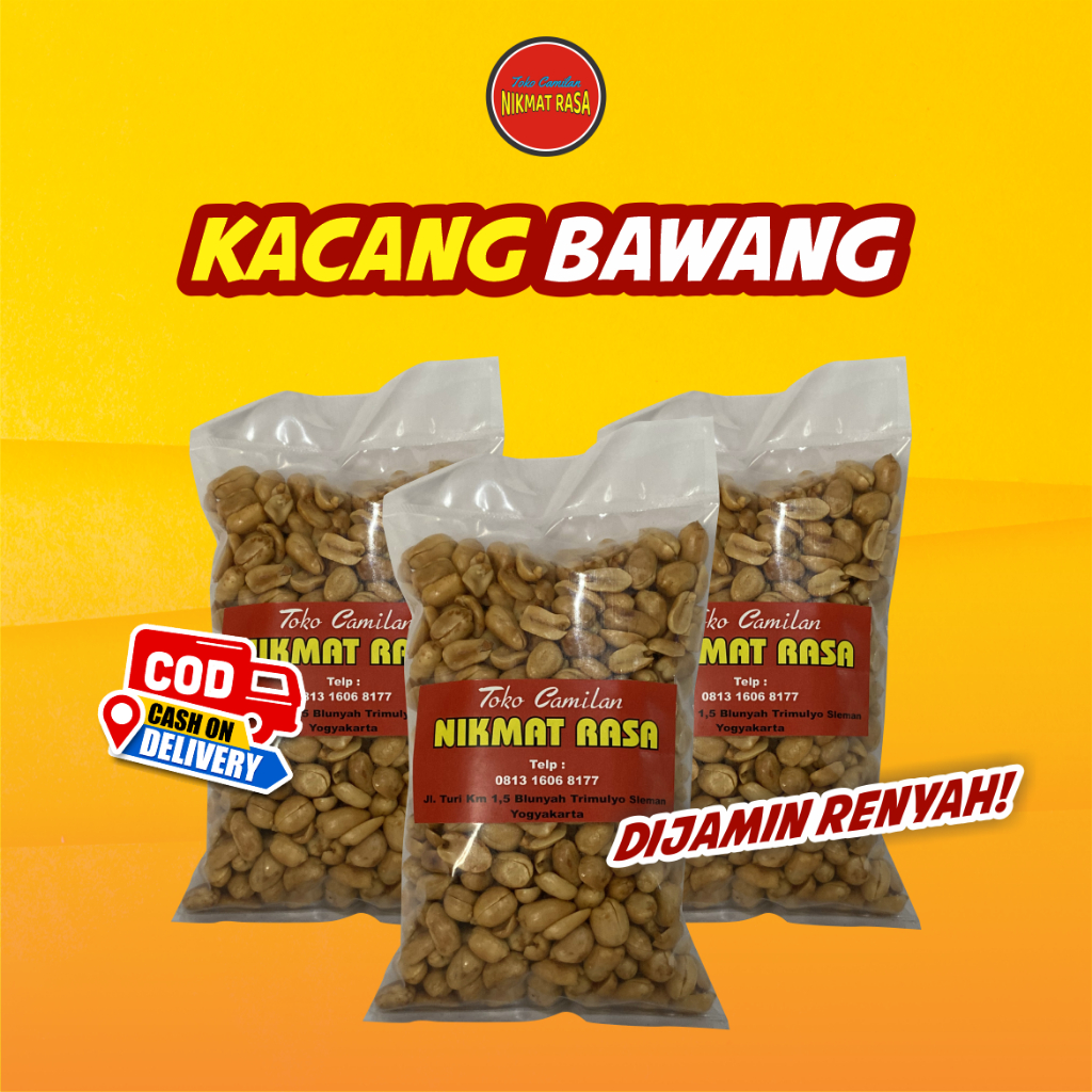 

Kacang Bawang Gurih Asin 250g/500g Snack Kiloan Enak Murah