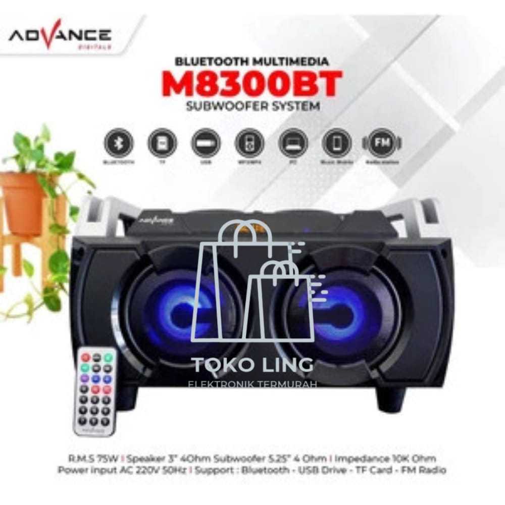 Speaker Bluetooth M8300BT / M 8300 BT Speaker Karaoke HI FI original termurah advance