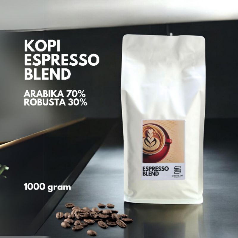 

Kopi espresso blend ( Arabika 70% Robusta 30% ) / House blend coffee / 1000 gram / 1 kg