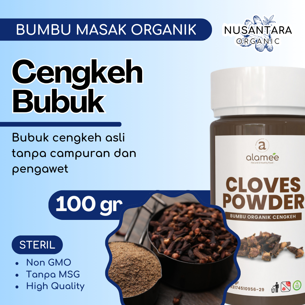 

ALAMEE Bubuk Cengkeh Tabur 100 gram Clove Powder Bumbu Masak Dapur Organik Rempah Rimpang