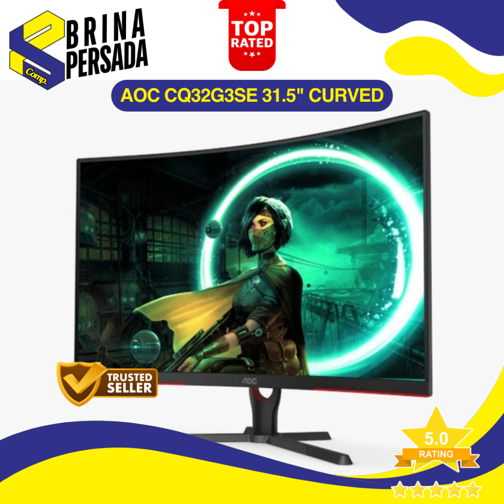 AOC CQ32G3SE 31.5" Curved 165Hz QHD Monitor Gaming