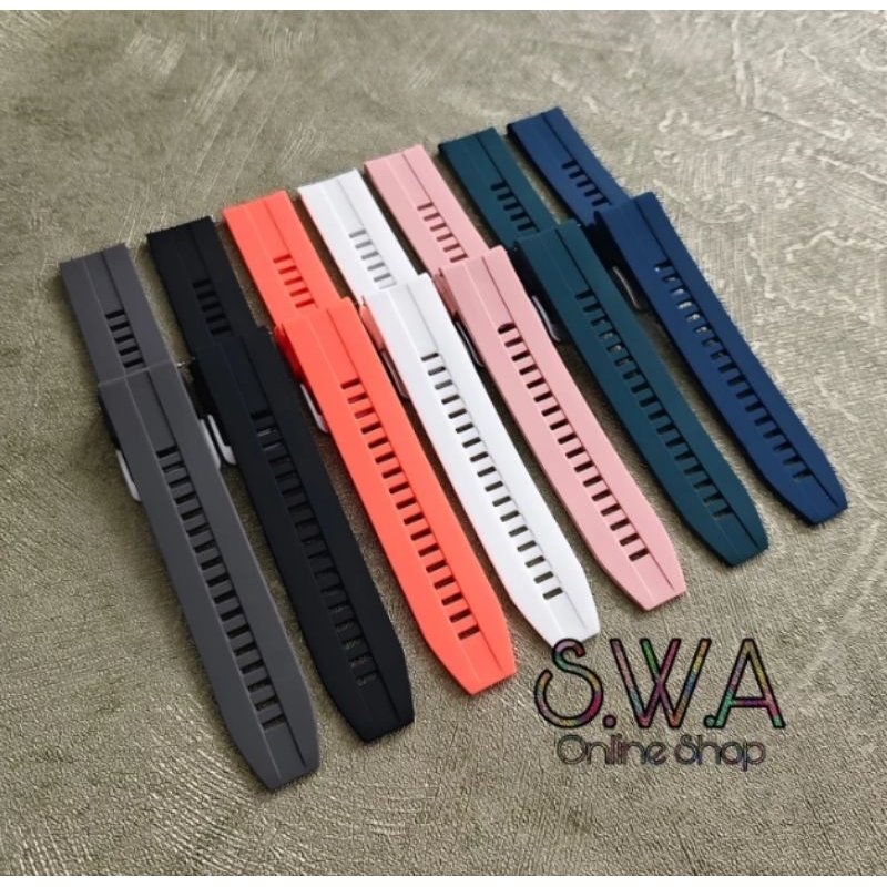 Strap Rubber Silicone Silikon Model Ori Watch Band Tali Jam Tangan Huawei Watch Gt5 GT 5 4 3 2 1 2e 