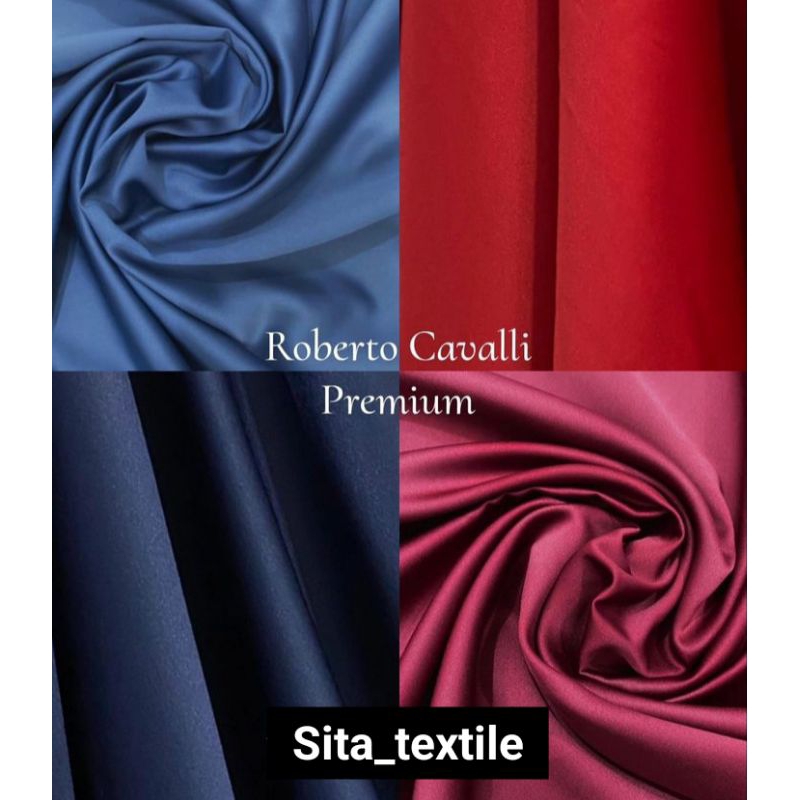 Kain Satin Roberto Cavalli Ori Premium / Kain Bridesmaid/ Bahan Kain Satin