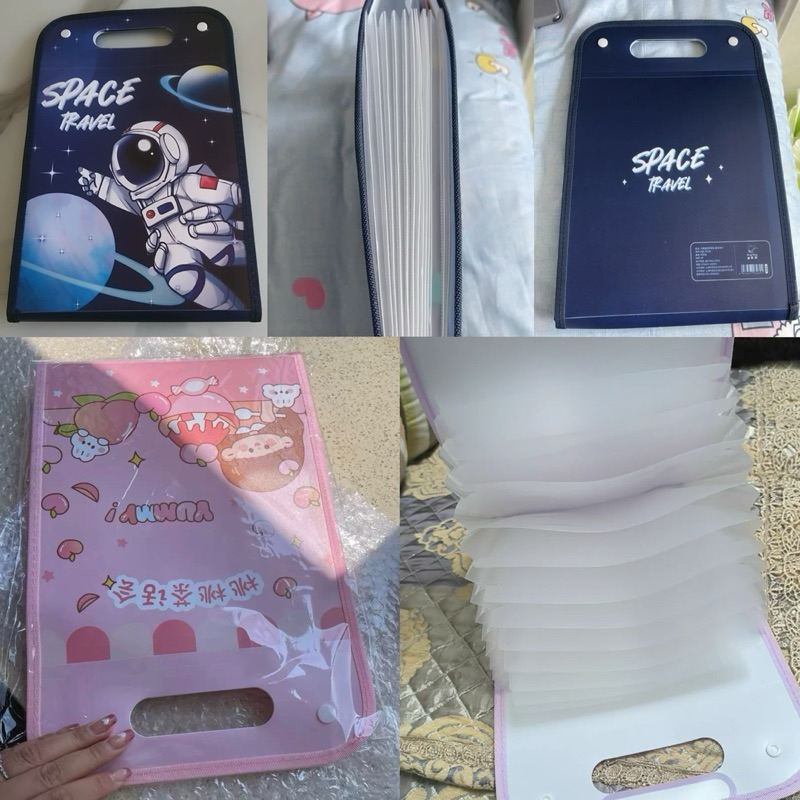 

HJK cute document folder organizer file tempat penyimpanan kertas a4 accordion folder file