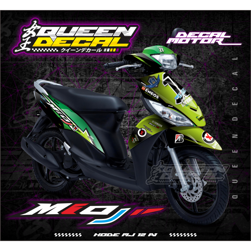 (Ready) Stiker Motor / Decal Full Body Variasi Motor Mio J Desain Bisa Custom  - MJ