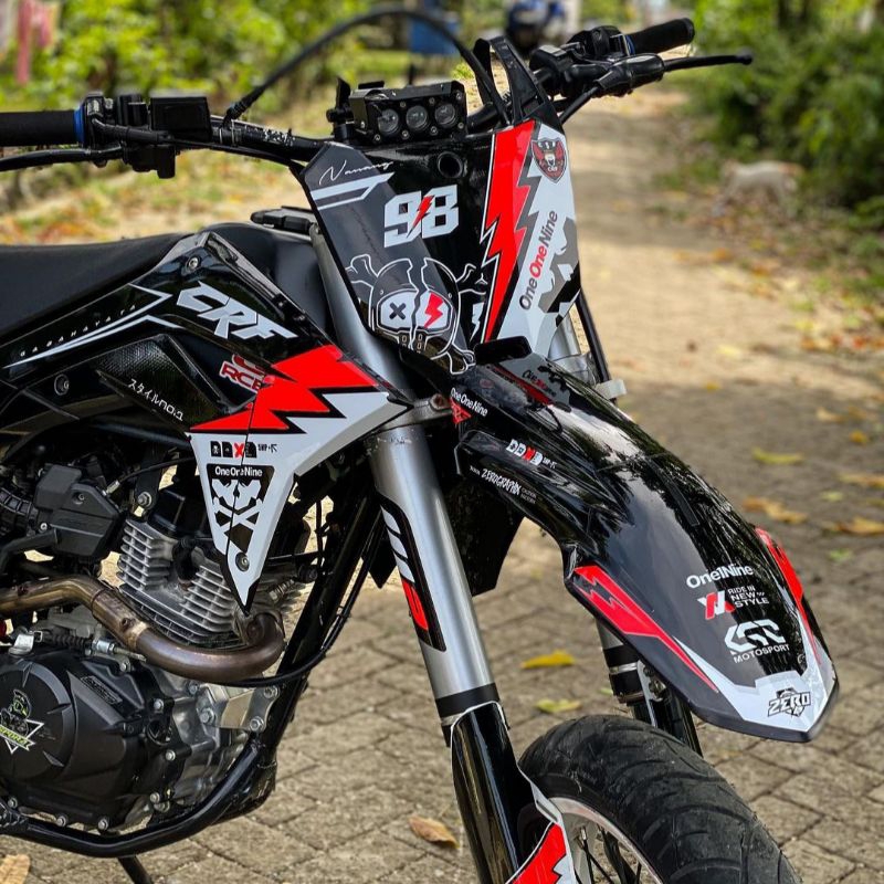 021 DECAL - DECAL CRF HITAM SUPERMOTO