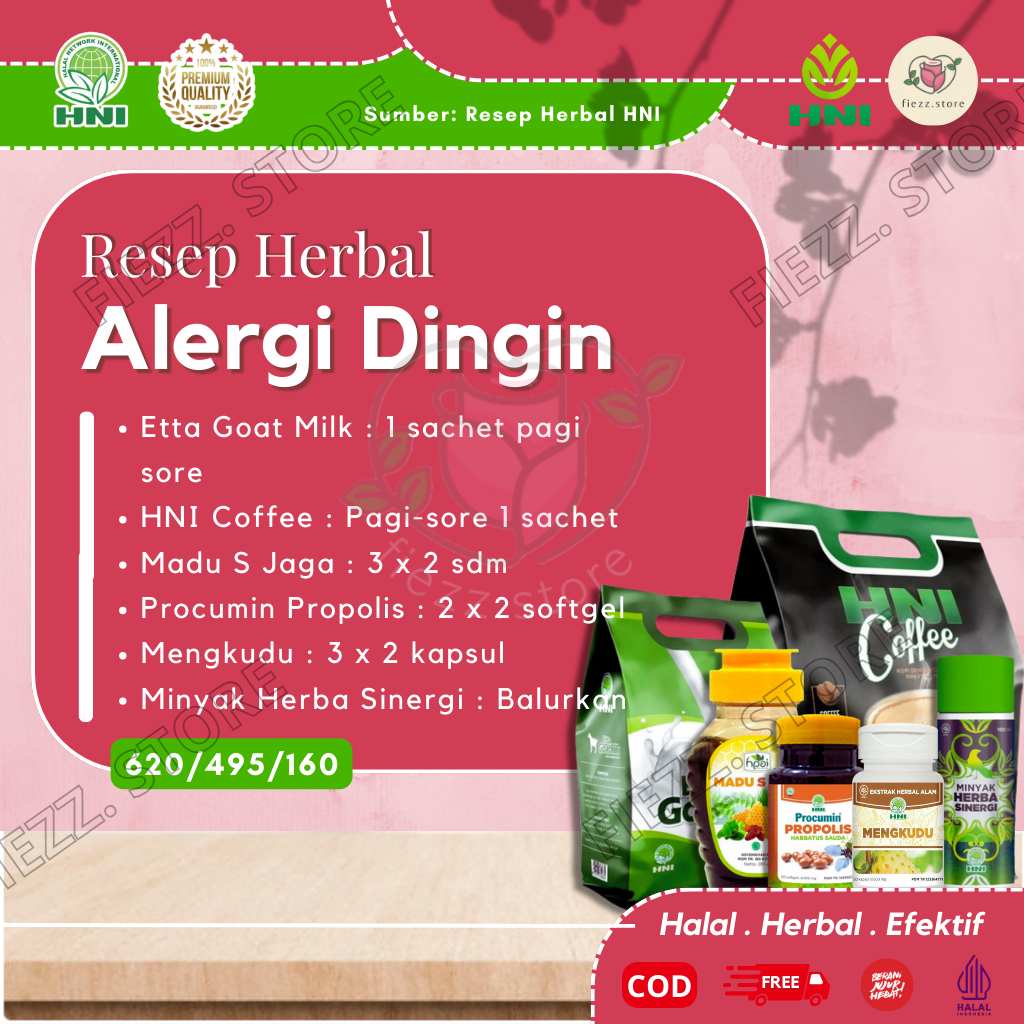 Resep herbal HNI HPAI Alergi Dingin ➖ Obat Untuk Penyakit Alergi Dingin