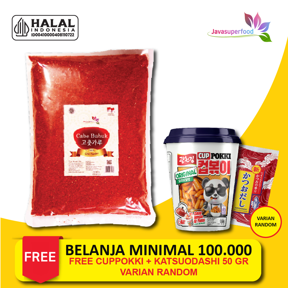 

BUBUK CABE KASAR / CHILI POWDER KOREA 1 KG (SPM)