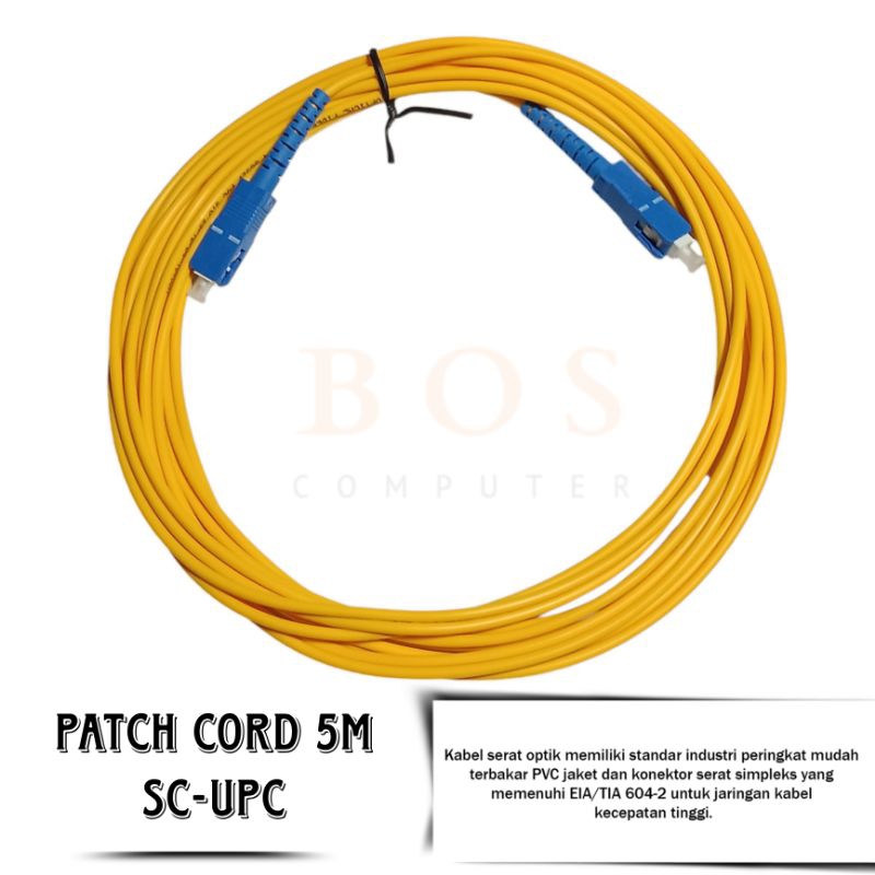 KABEL FIBER OPTIC PATCHCORD SC UPC 5M / PATCHCORD 5 METER