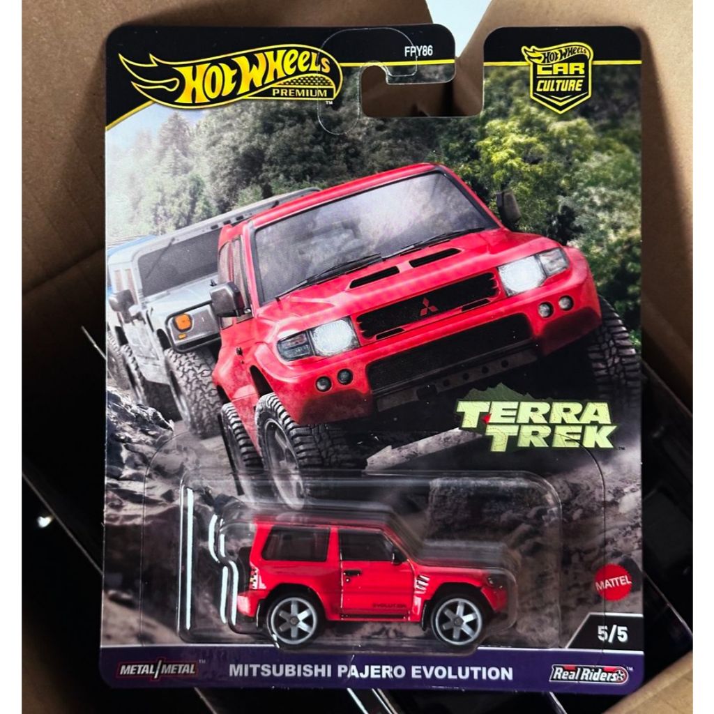 Hot Wheels Premium Terratrek Car Culture Mitsubishi Pajero Evolution merah original