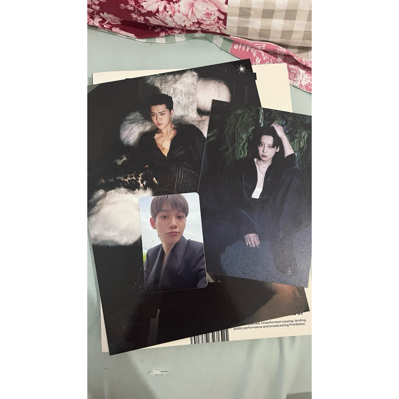 official exist photocard postcard exo chen sehun chanyeol