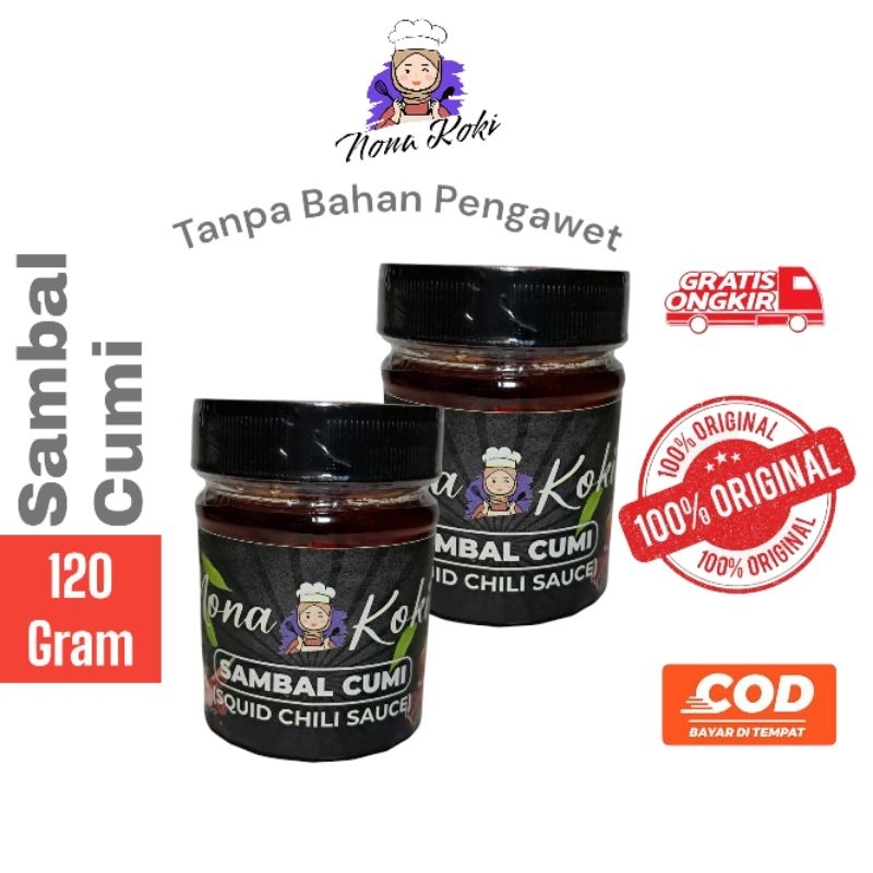 

SAMBAL CUMI TANPA BAHAN PENGAWET || 120 GRAM || FOOD, MAKANANl