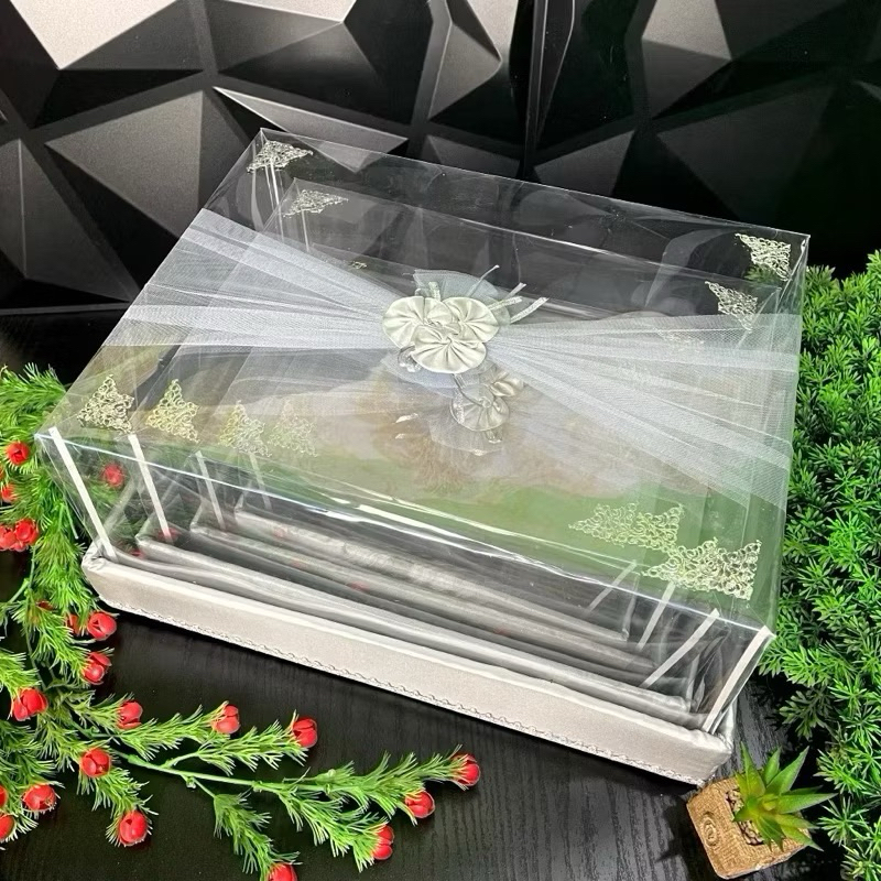 [TILE SATIN] BISA INSTAN Box Kotak Seserahan 1 set Isi 4 Pernikahan Full Mika | Box Hantaran Tempat 