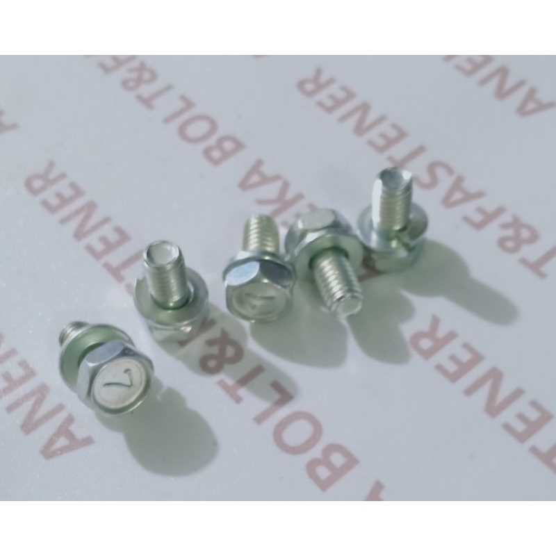 Baut Ring Per M6x12 Kunci 10 / Baut 10 + Ring Per Panjang 12mm