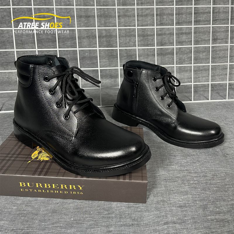 sepatu pdh kulit asli sepatu pdh pria mabes polri polisi sepatu pdh security satpam tali resleting