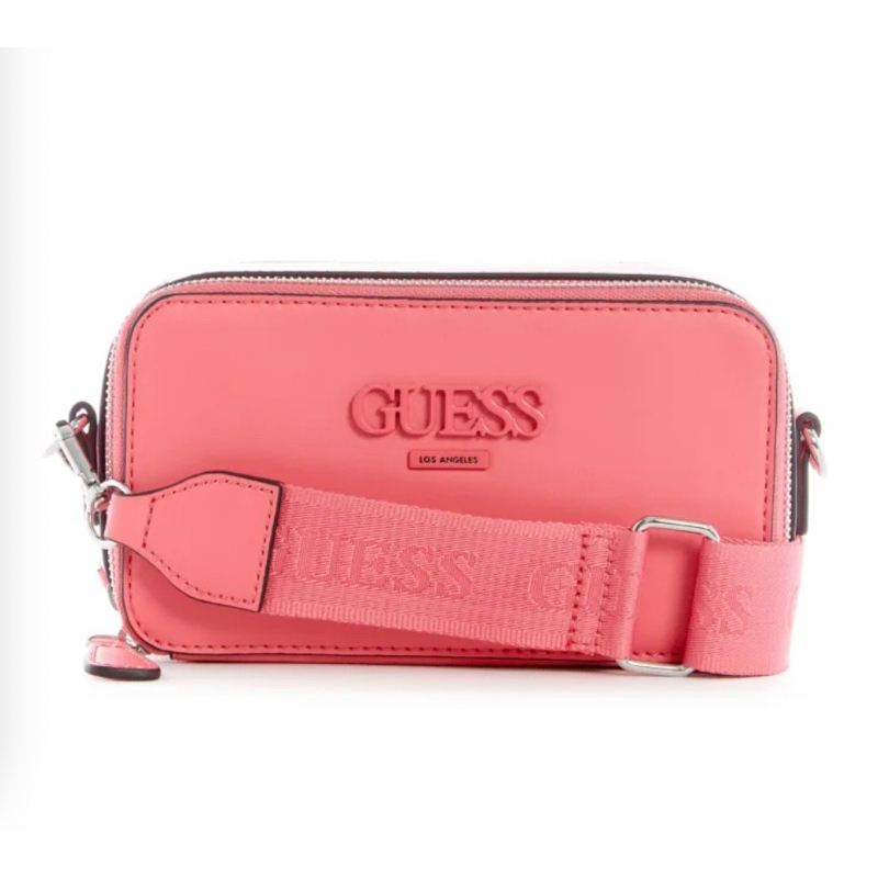 Preloved Tas GUESS Lewistown Double Zip Crossbody Bag Wanita Ori