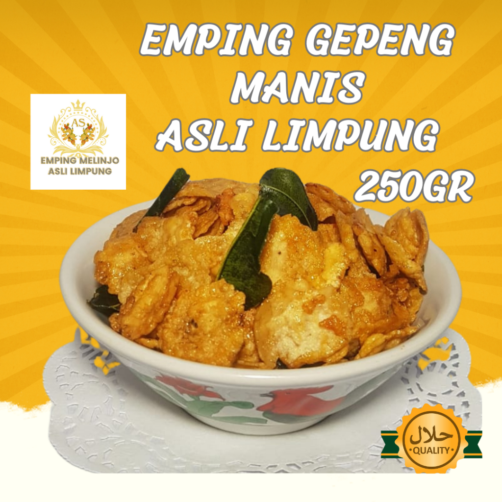 

EMPING GEPENG MANIS 250GR EXPORT QUALITY ASLI PRODUKSI LIMPUNG