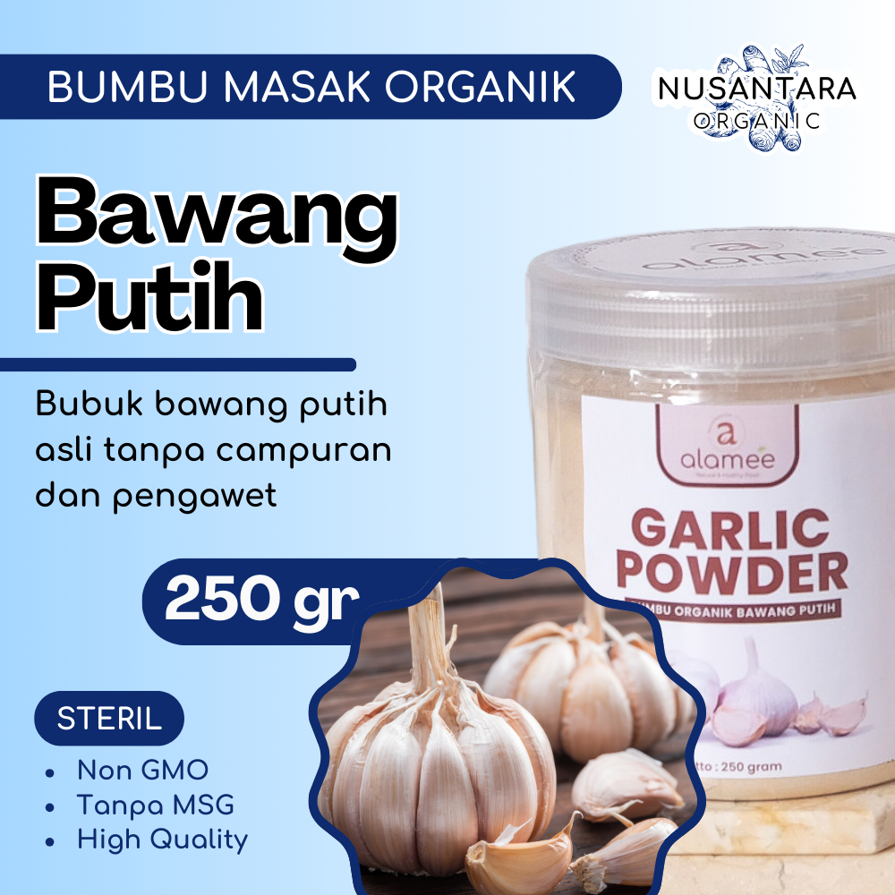 

ALAMEE Bubuk Bawang Putih Toples 250 gram Garlic Seasoning Bumbu Masak Dapur Organik Rempah Rimpang