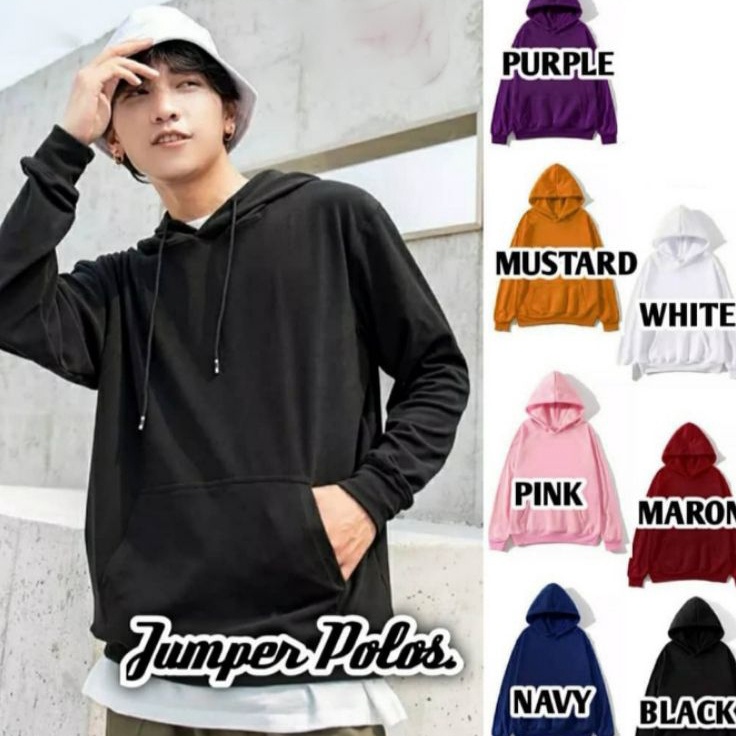 MALL hoodie Polos size M L XL XXL Jumper polos hudi polos sweater hoodie pria wanita gms 24