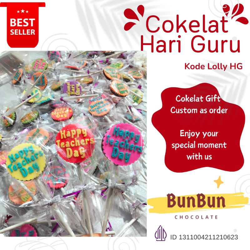 

Cokelat Lolly cokelat coklat hari guru / halal / cokelat / coklat / viral / teachers day / kado guru / cokelat lolly / cokelat tangkai / bunbunchocolate