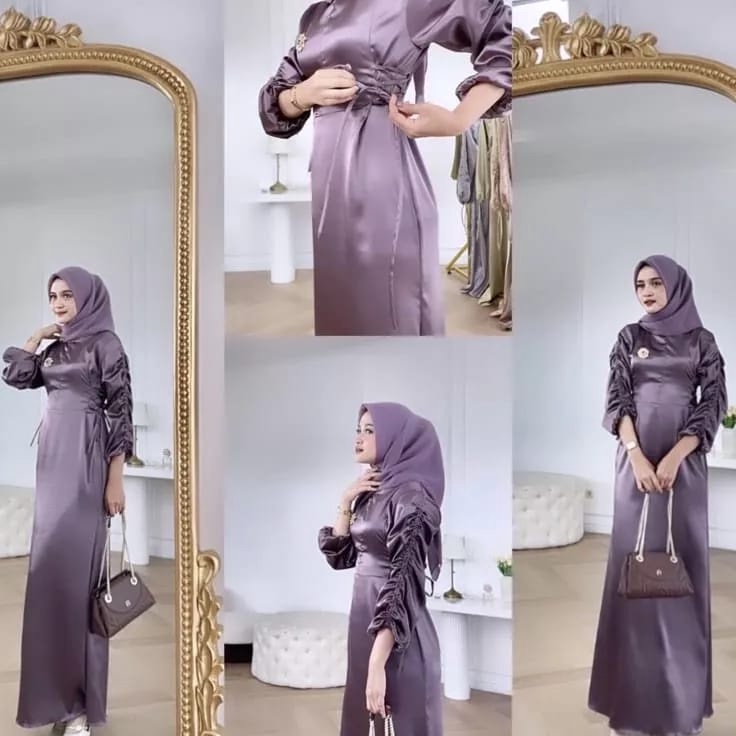 Super Rating  LONG DRESS SATIN VELVET  DRESS JASMINE LONG  DRESS VARIASI SERUT  FASHION WANITA MUSLI