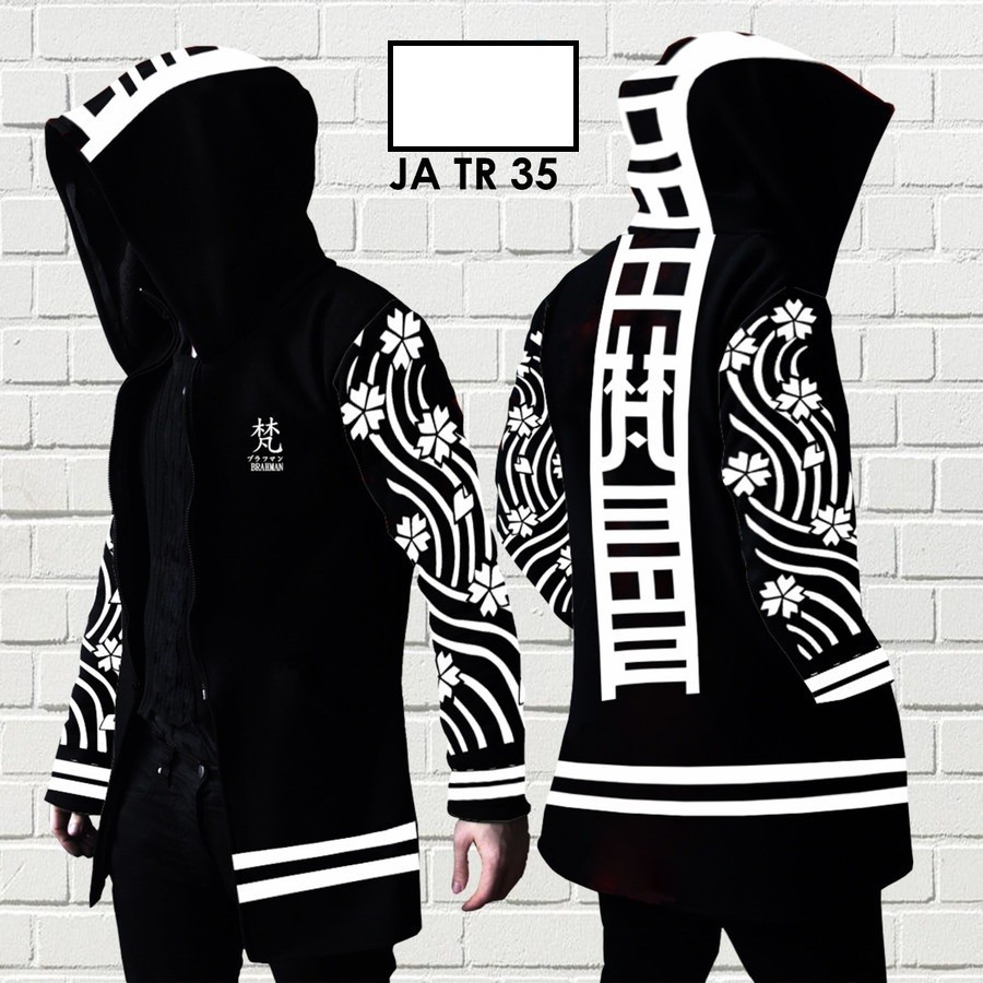 Jaket Jubah Brahman Tokyo Revengers Cosplay Anime Jacket Hoodie Hitam JA TR 35