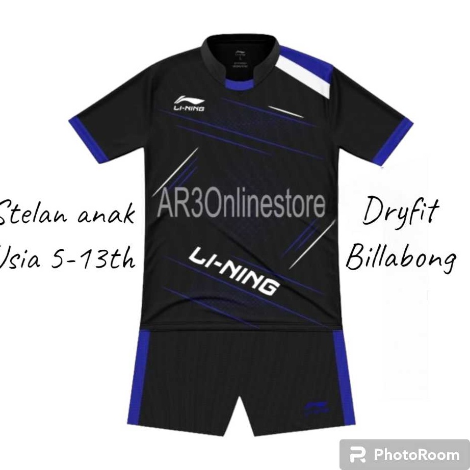 TERJAMIN BAGUS Baju stelan anak laki lakiperempuan kaos olahraga bton bulutangkis sepak bola futsal 