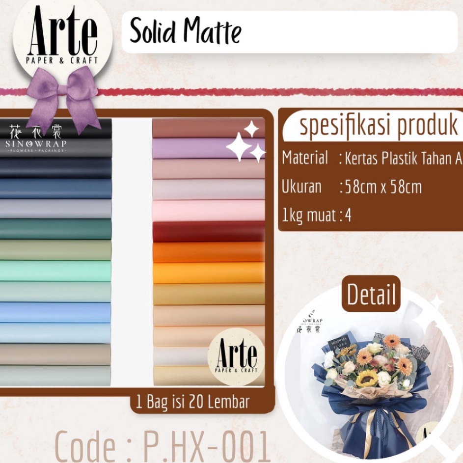 

Best Order 2 Lembar Cellophane Solid Matte Kertas Buket Korea Bunga Flower Wrapping Bouquet Paper Kado Murah Arte Grosir Jakarta PHX1