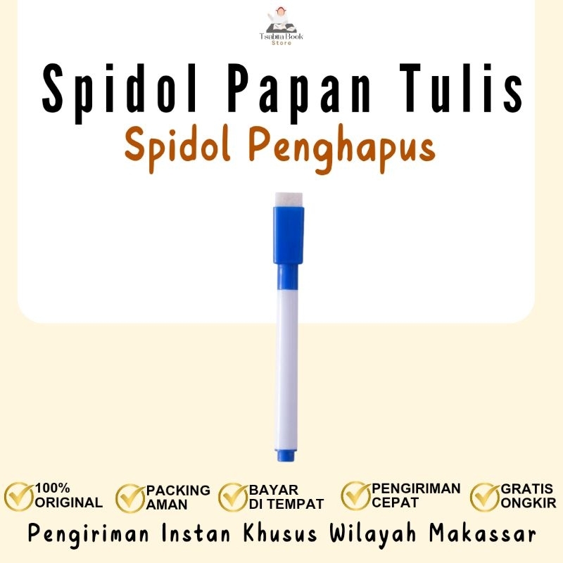 

Spidol White Board Magnet Penghapus Wipe and Clean
