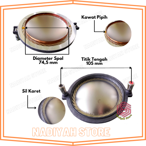 Spol Tweeter 74,5mm M120 M130 RDW Spol Twetter 74 M 120 130 Spul Twiter Twitter