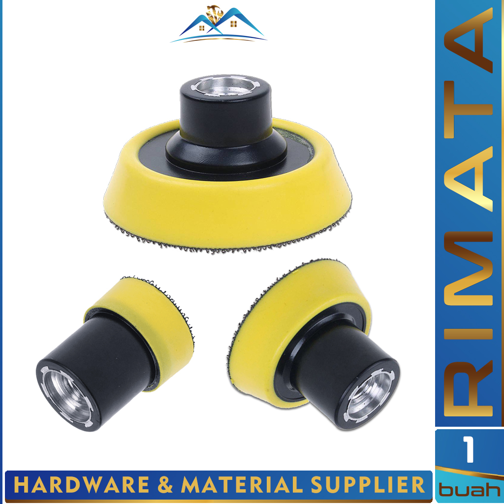 Set Rubber Polishing Rotary Backing Sanding Pad Yellow Black M10