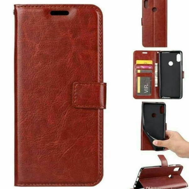 Diminati REALME X2 PRO  XT  5  X  C2  3  3 PRO FLIP COVER WALET LEATHER AIMILI FLIP CASE KULIT DOMPE
